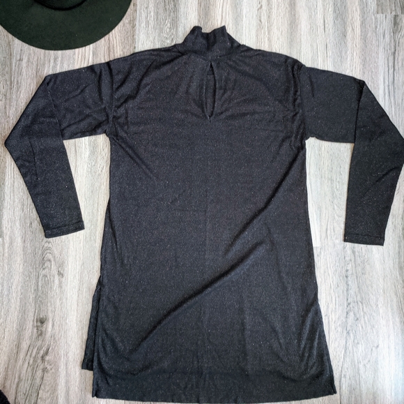 Vanessa Virginia Black Keyhole Sweater Tunic Small - Picture 3 of 6